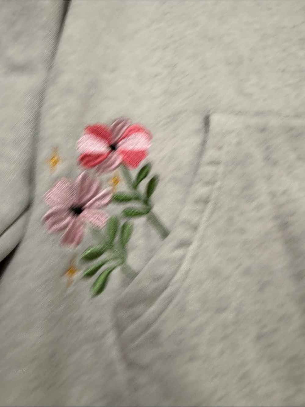 Dandy Worldwide grey Floral-Back Hooded Sweatshirt - Picture 5 of 10